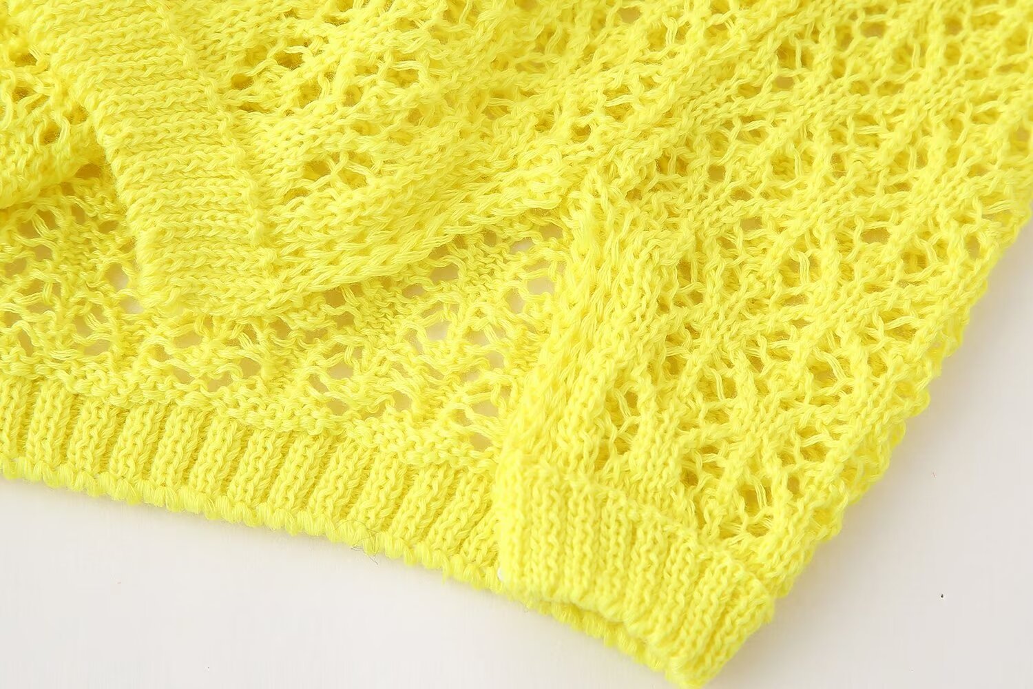 Women's Clothing Summer Jacquard Mesh Loose Polo Collar Knitwear