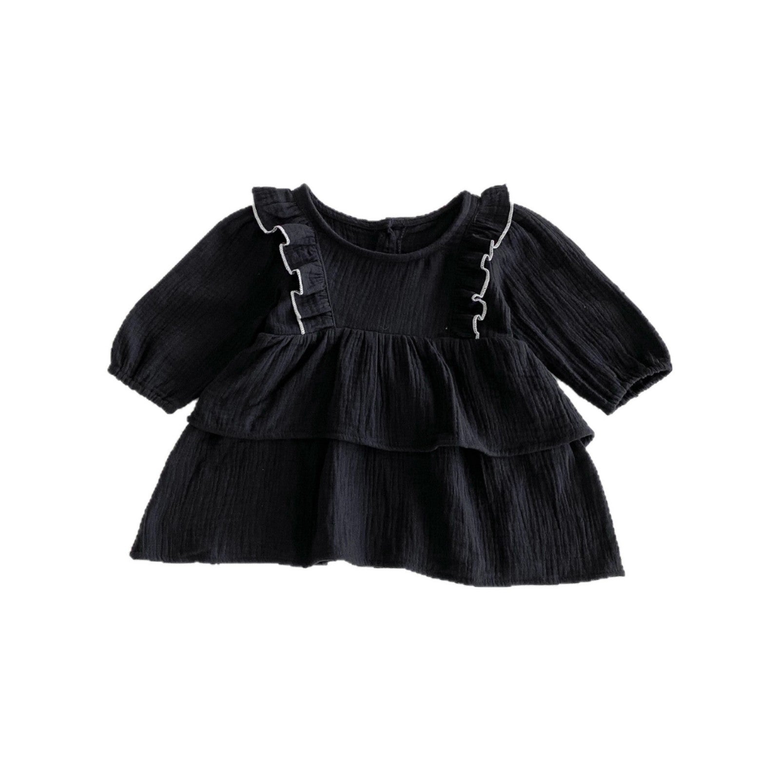 Baby Cake Dress Spring Fashion Ruffled Bow Sleeveless Dress for Girls Sweet Princess Style
