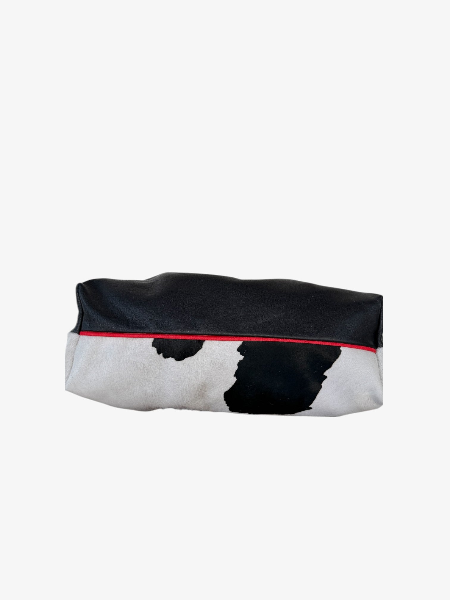 Blair Shoulder Bag, Cow Print-Black