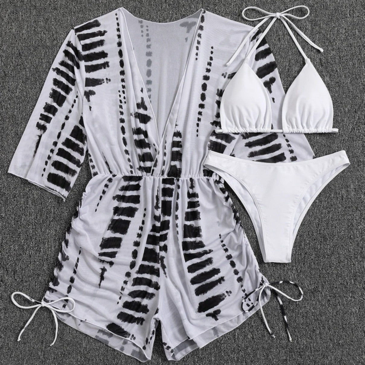 One-Piece Shorts Swimwear Set