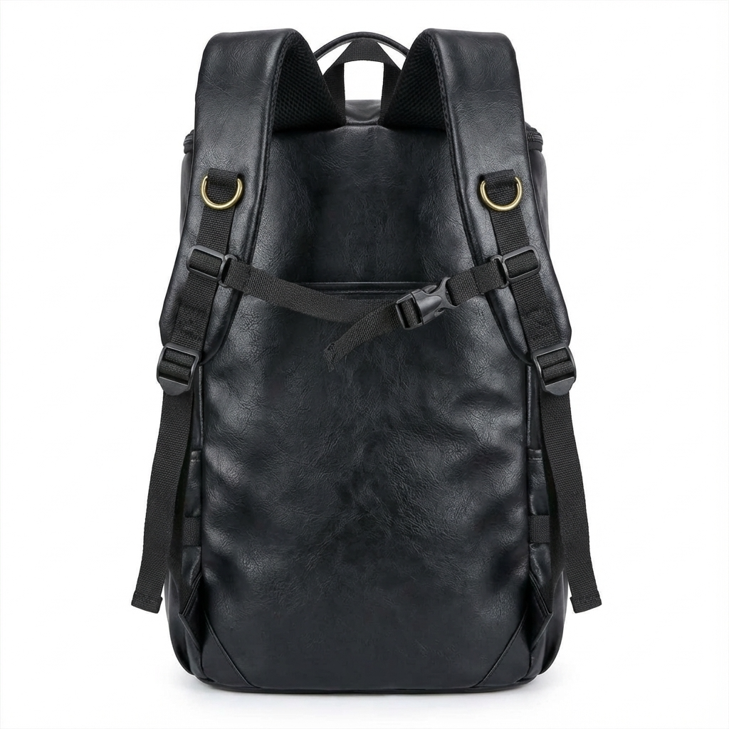 Men's Vegan Leather Duffle Bag – Convertible 40L Travel