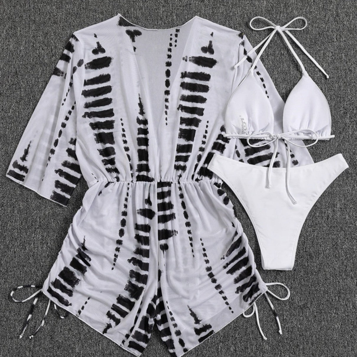 One-Piece Shorts Swimwear Set