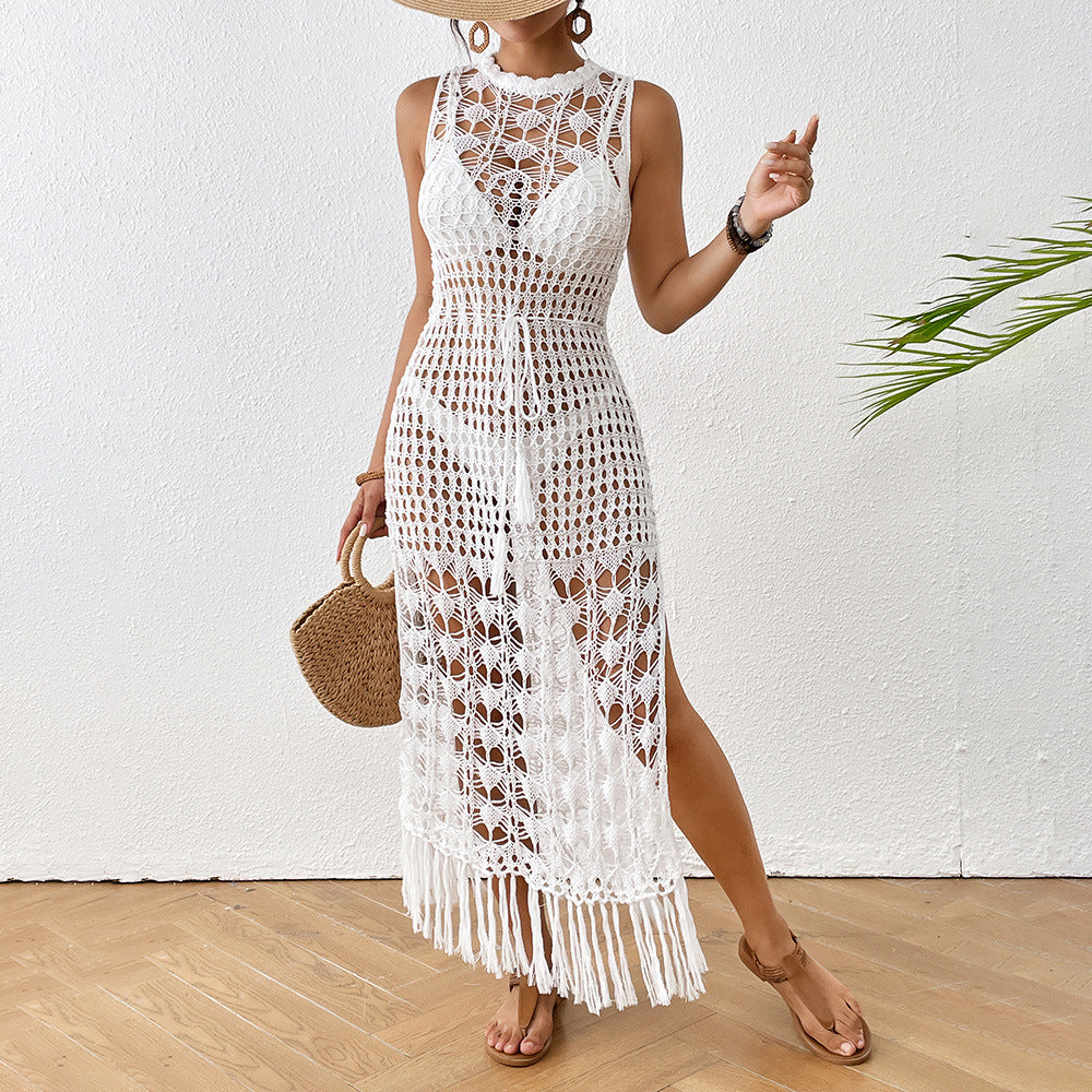 Ladies' Cover-Up Floral Hollow-Out Beach Dress