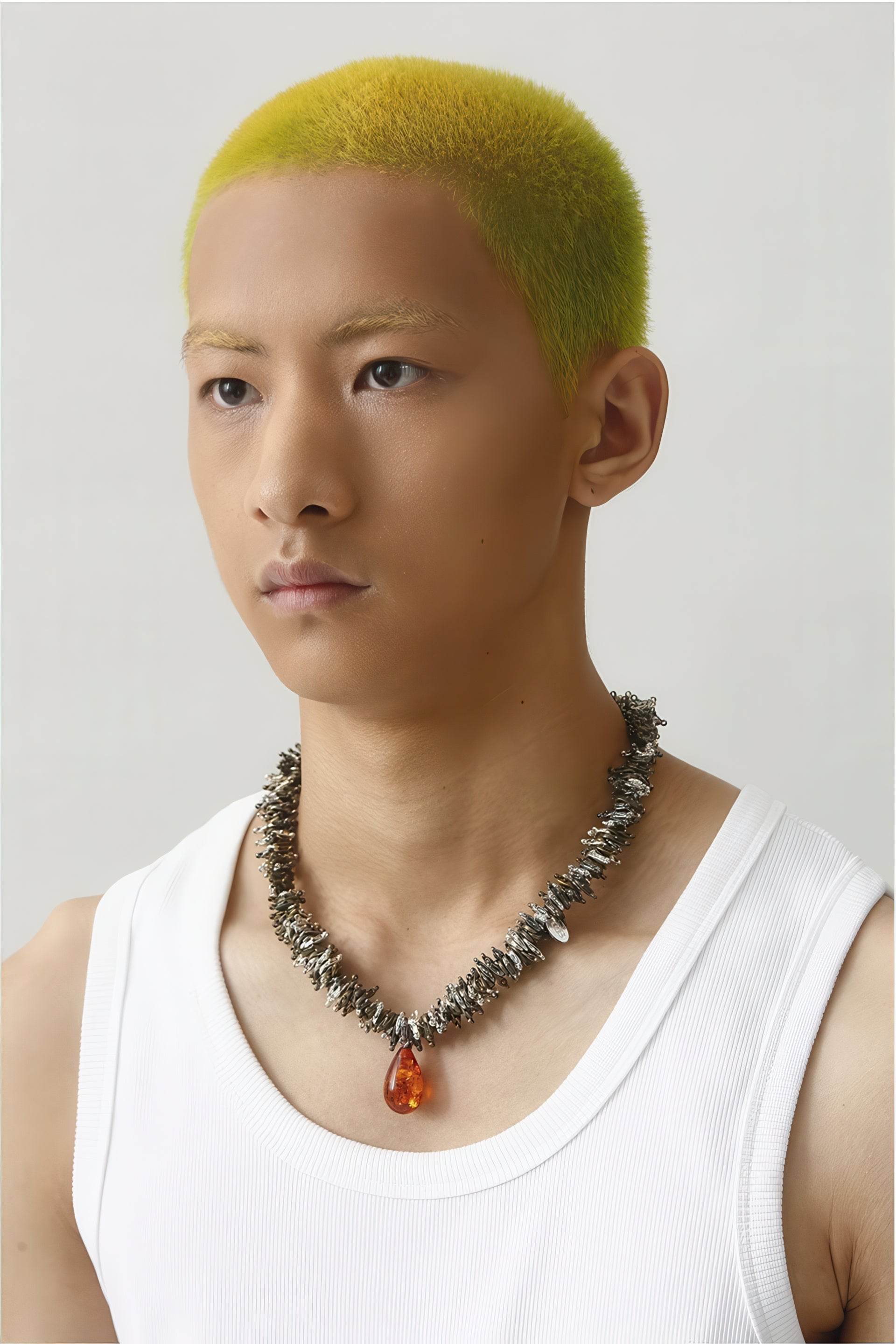 Amber Pendant Necklace