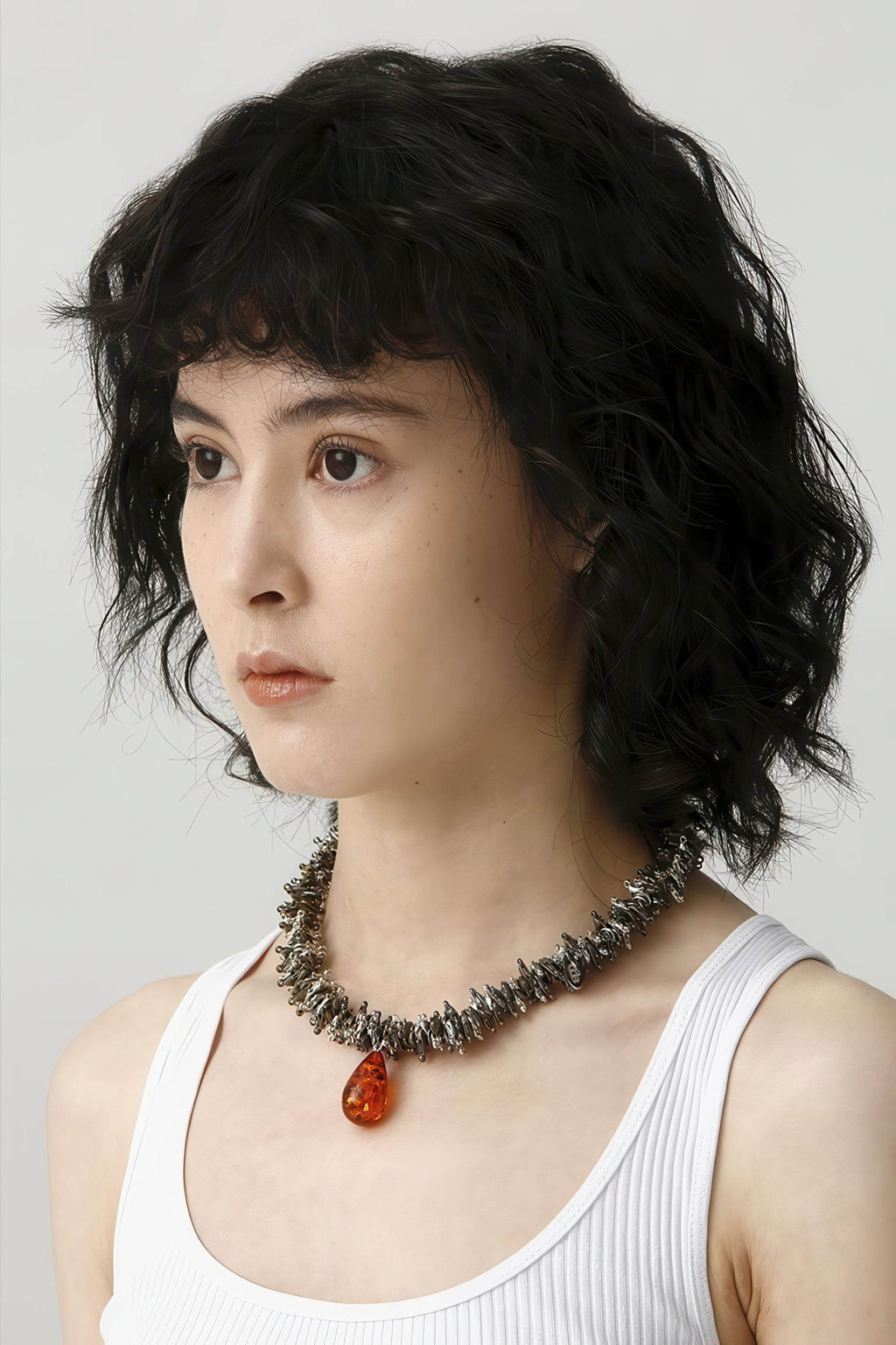 Amber Pendant Necklace