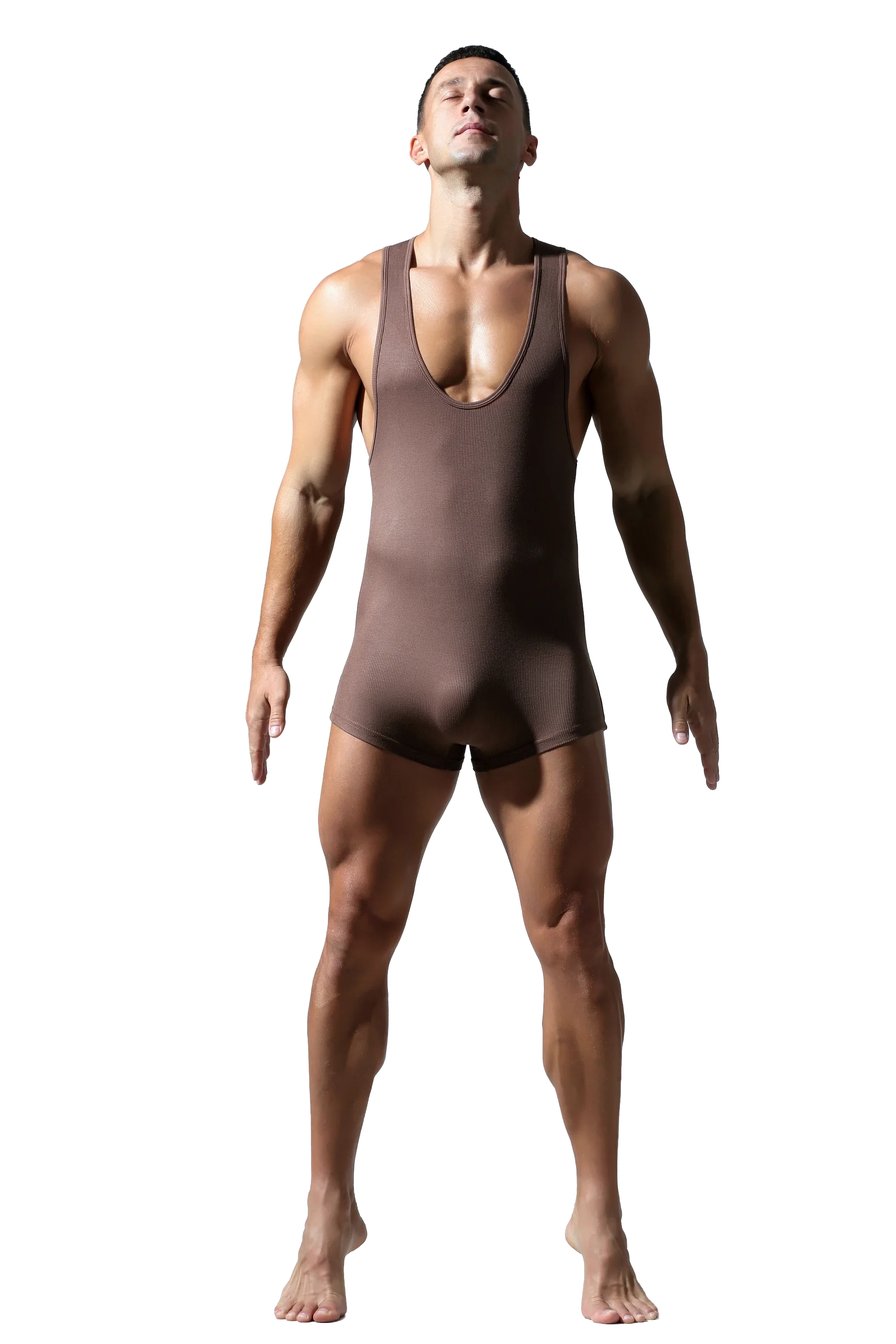 Men's One-Piece Bodysuit - Sleek Tank Top Style