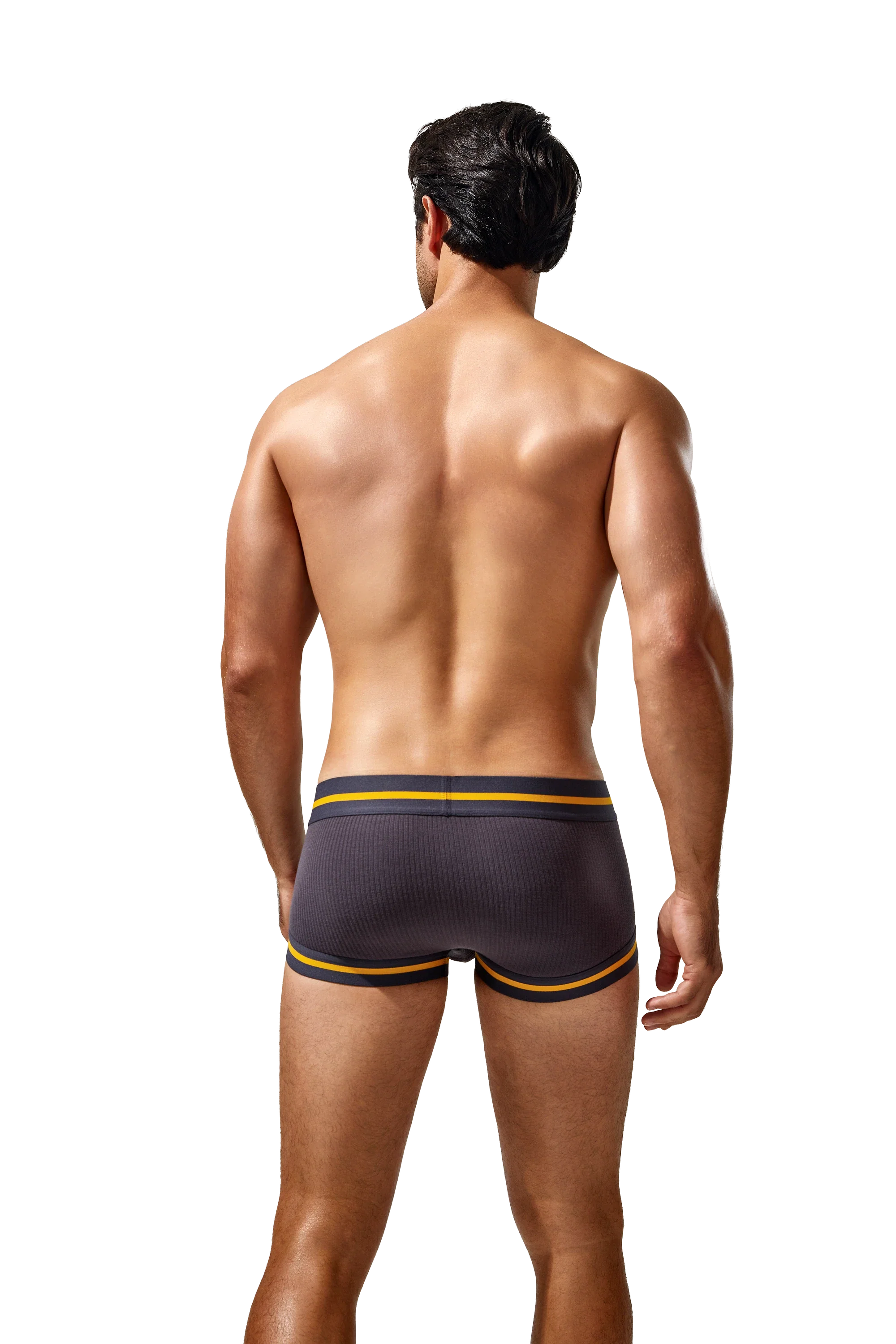 Men's Cotton Boxer Briefs, Breathable & Solid Colors