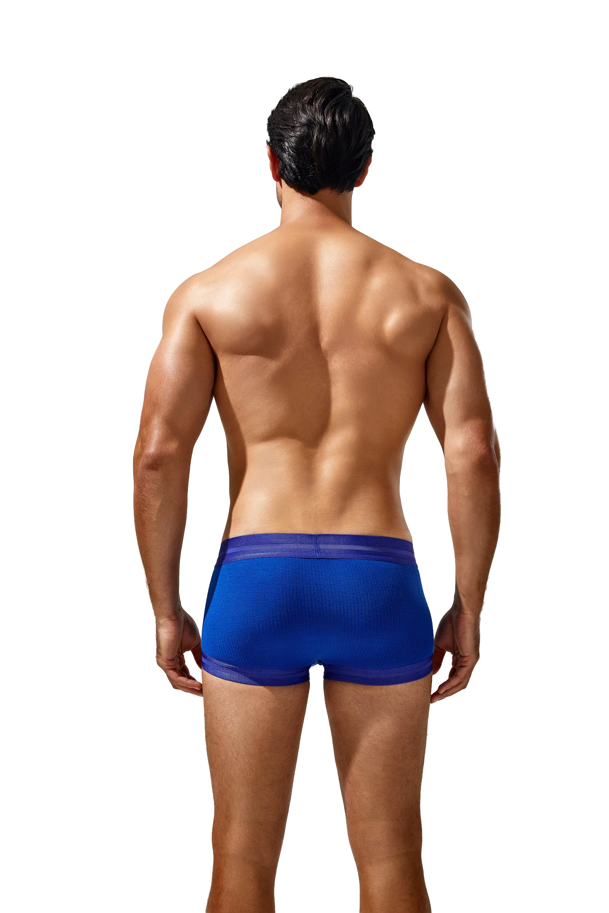Men's Cotton Boxer Briefs, Breathable & Solid Colors