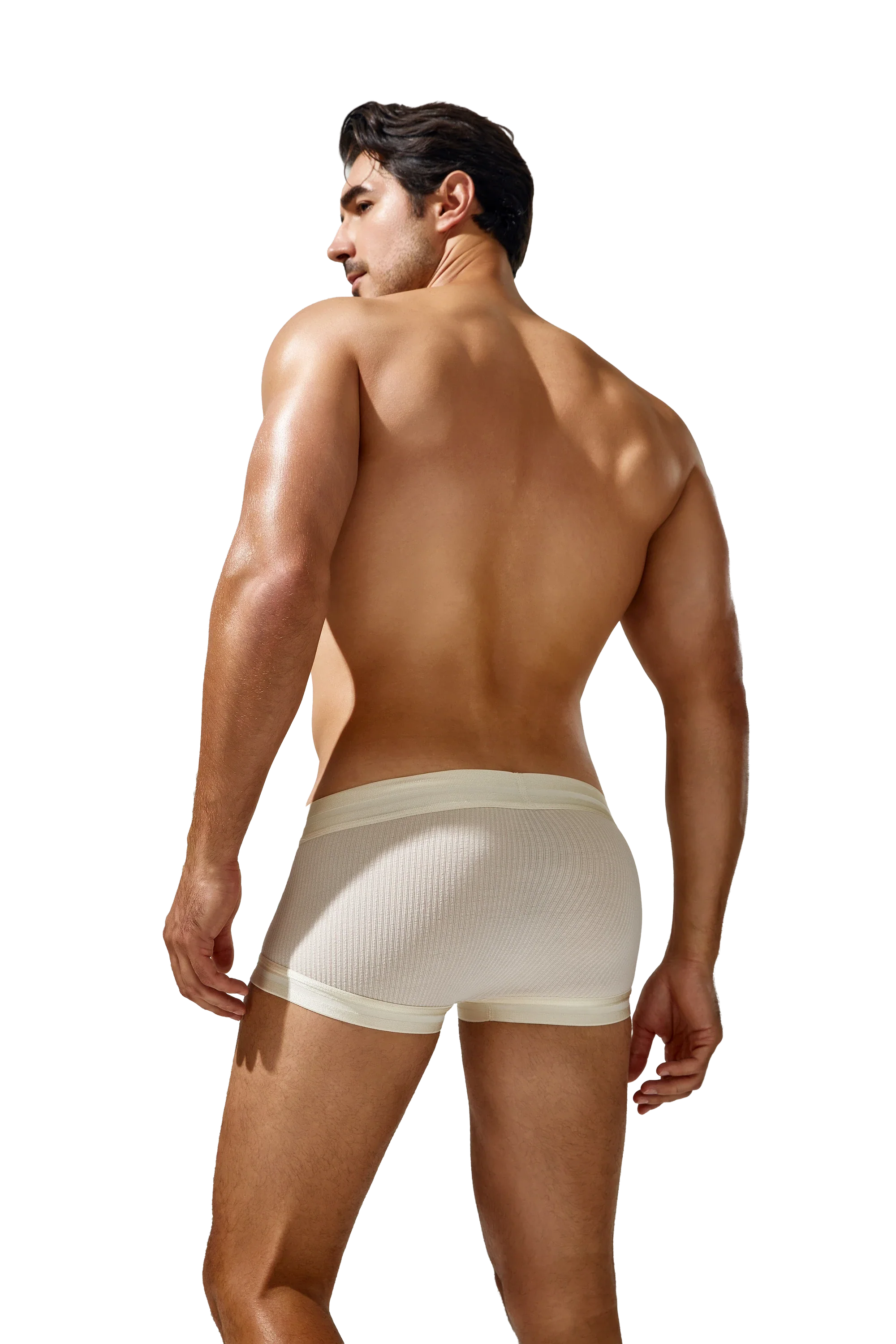 Men's Cotton Boxer Briefs, Breathable & Solid Colors