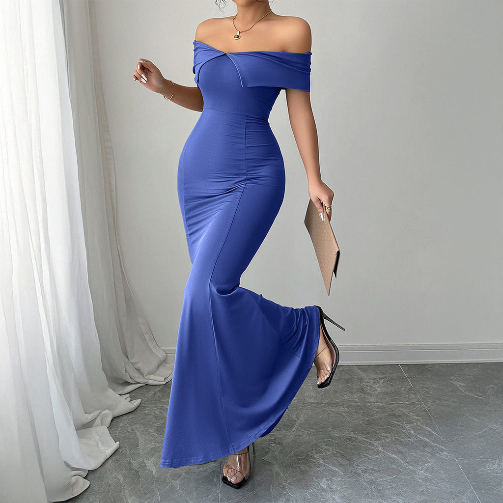 Elegant Sheath Off-Shoulder Dress Women's Clothing Spring Summer