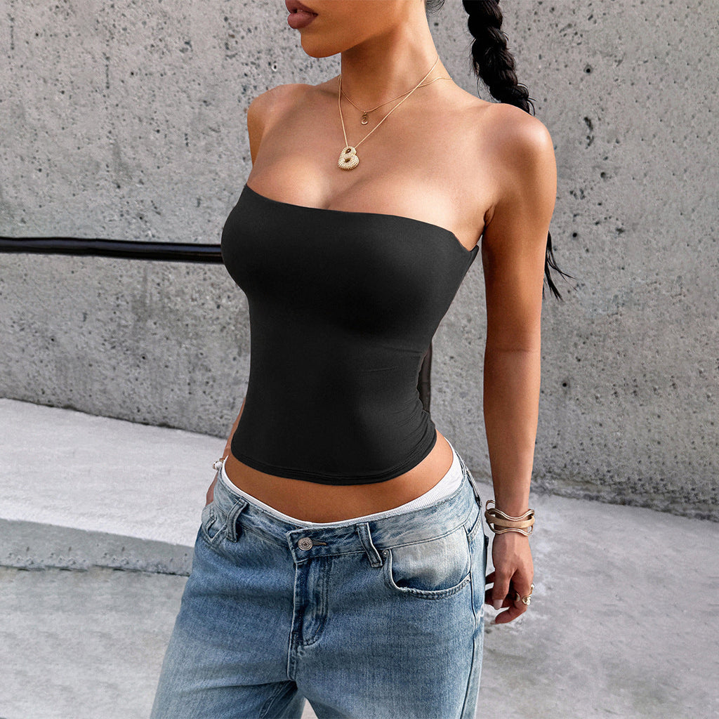 Women's Clothing Summer Sexy Tube Top Vest