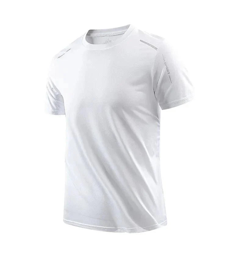 CHRLCK Men's Quick Dry Running T-Shirt Size M Breathable Outdoor Sports Tee Hiking Fishing Summer Essentials