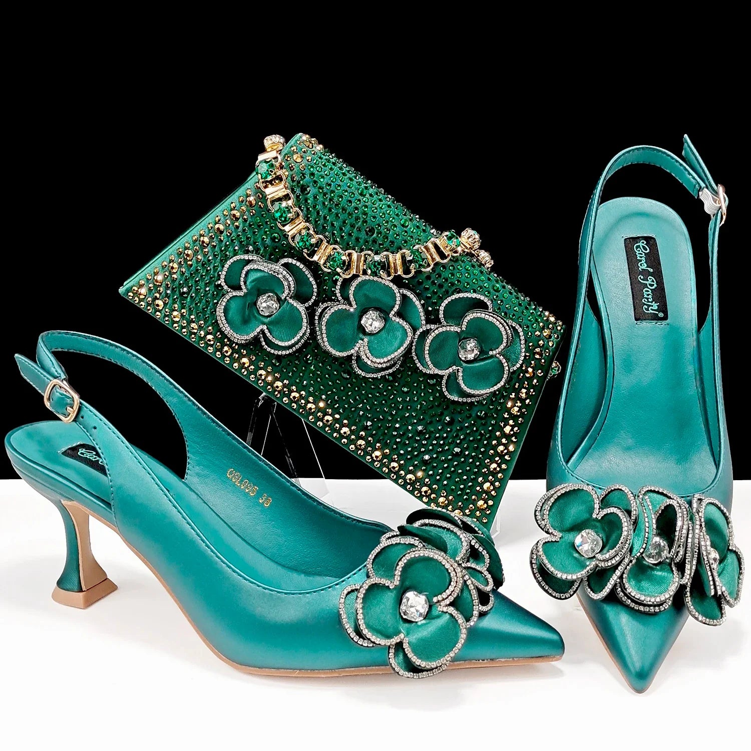 Ladies Shoes With Matching Bag Set - ED101