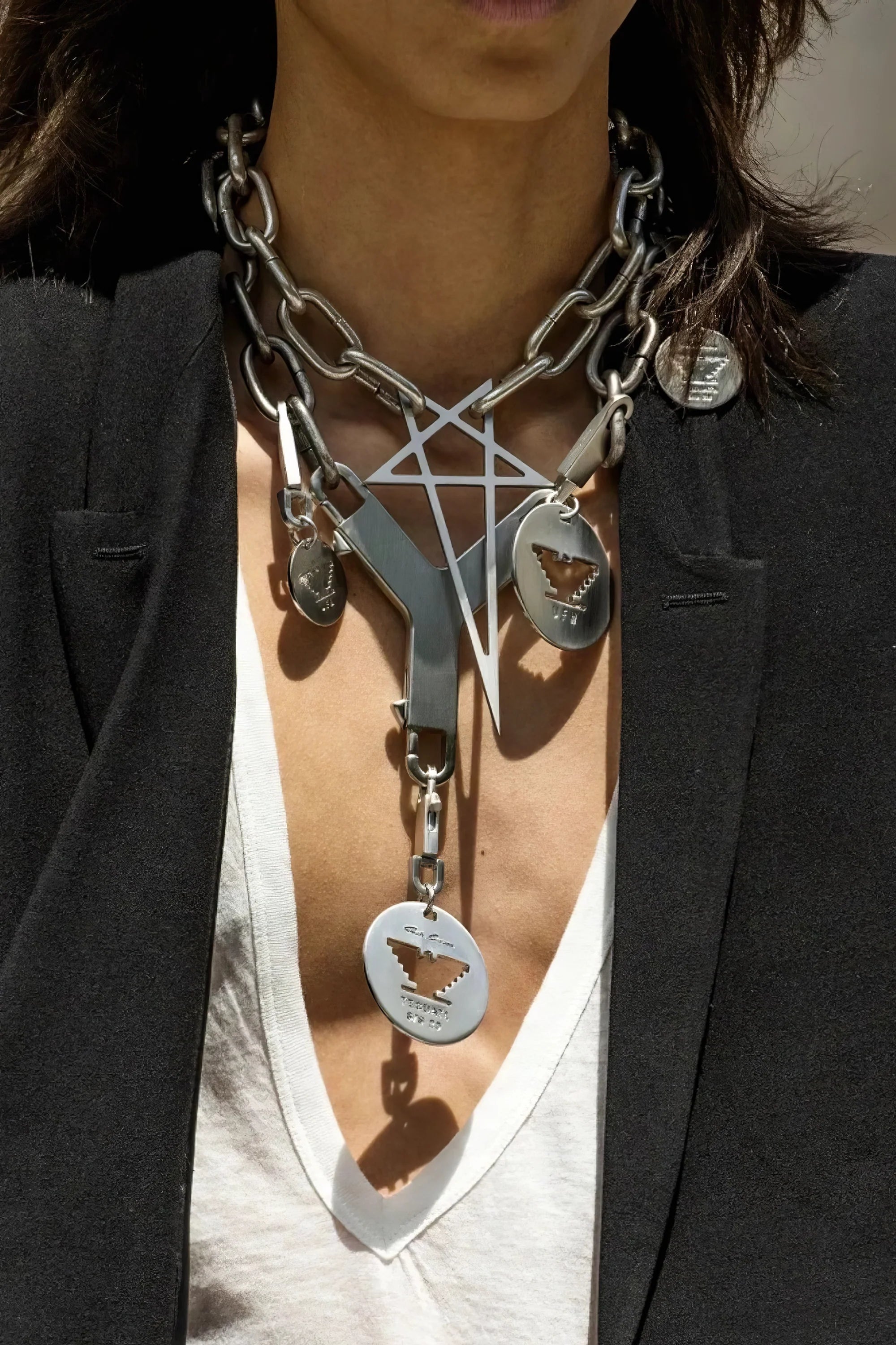 Parure de collier style punk
