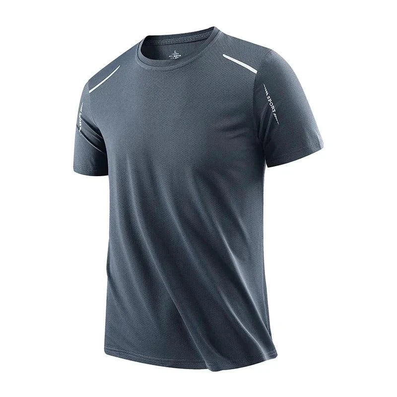 CHRLCK Men's Quick Dry Running T-Shirt Size M Breathable Outdoor Sports Tee Hiking Fishing Summer Essentials