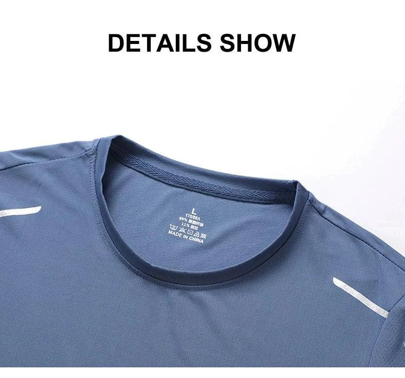 CHRLCK Men's Quick Dry Running T-Shirt Size M Breathable Outdoor Sports Tee Hiking Fishing Summer Essentials