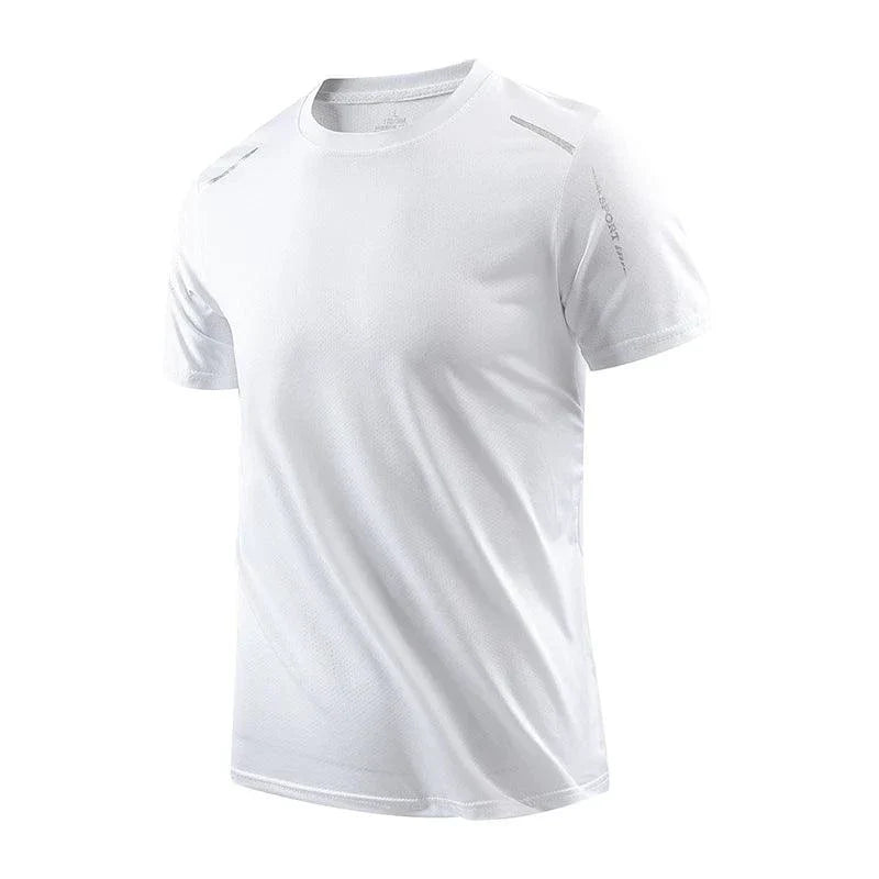 CHRLCK Men's Quick Dry Running T-Shirt Size M Breathable Outdoor Sports Tee Hiking Fishing Summer Essentials