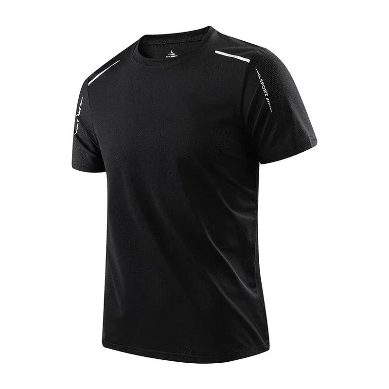 CHRLCK Men's Quick Dry Running T-Shirt Size M Breathable Outdoor Sports Tee Hiking Fishing Summer Essentials