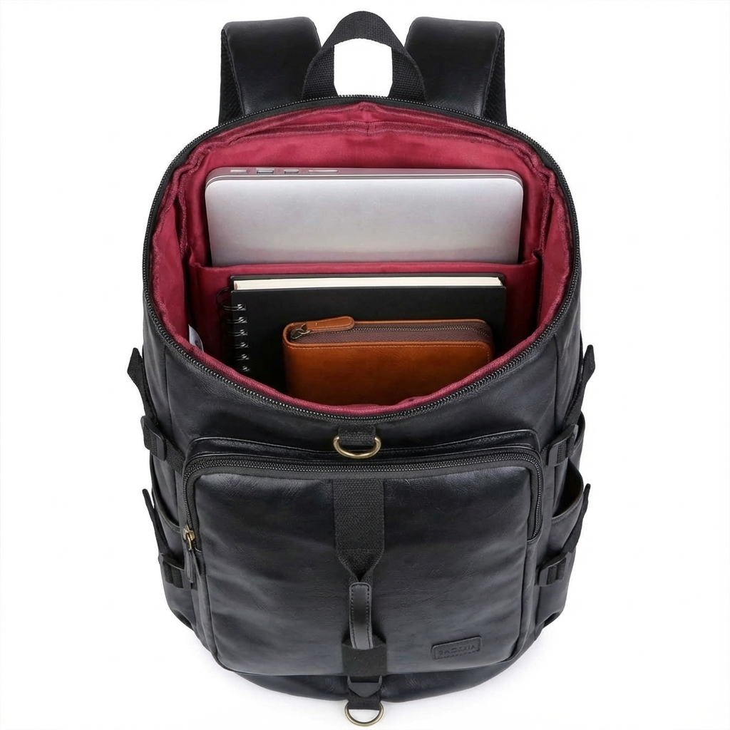 Men's Vegan Leather Duffle Bag – Convertible 40L Travel