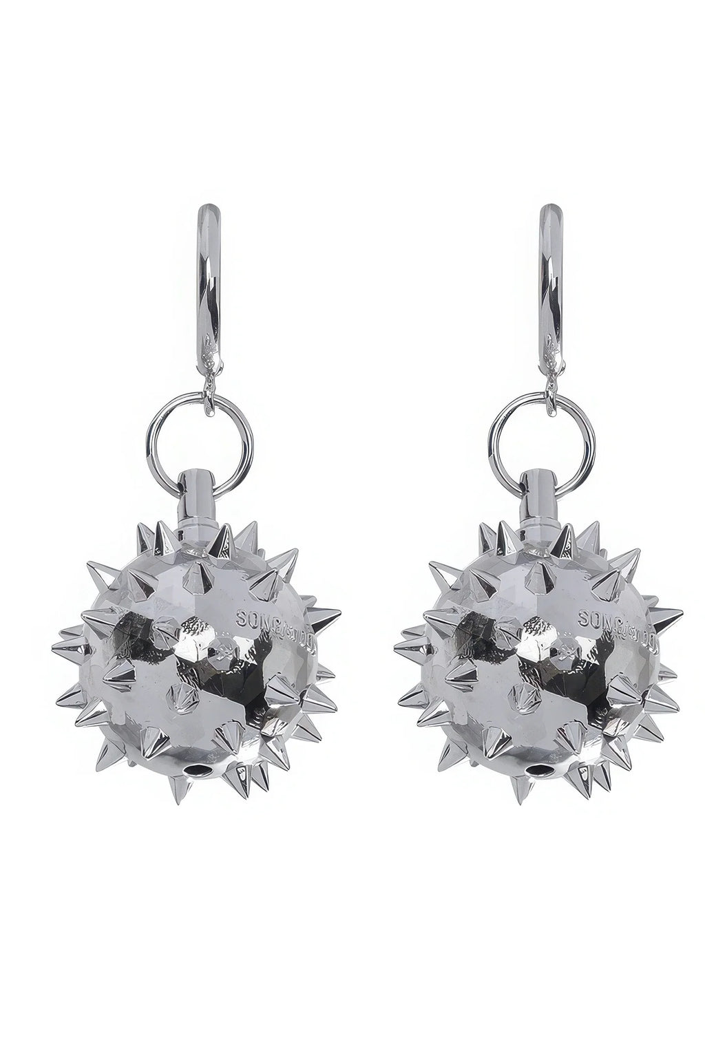 Warrior Chain Ball Earrings – Edgy & Unisex Statement Piece (Pair)
