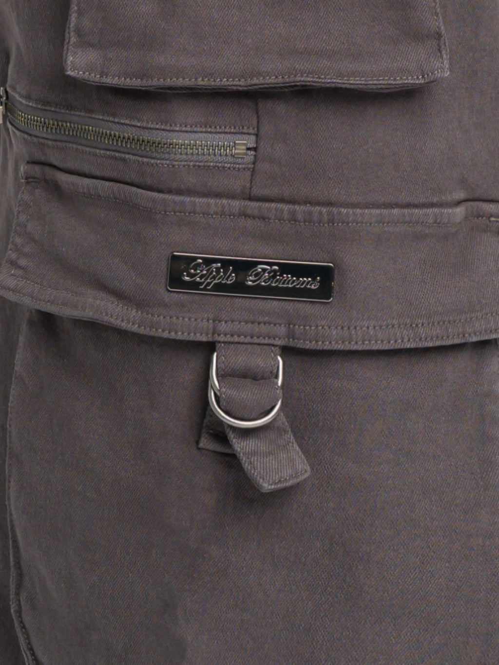 Pantalon cargo en sergé taille basse