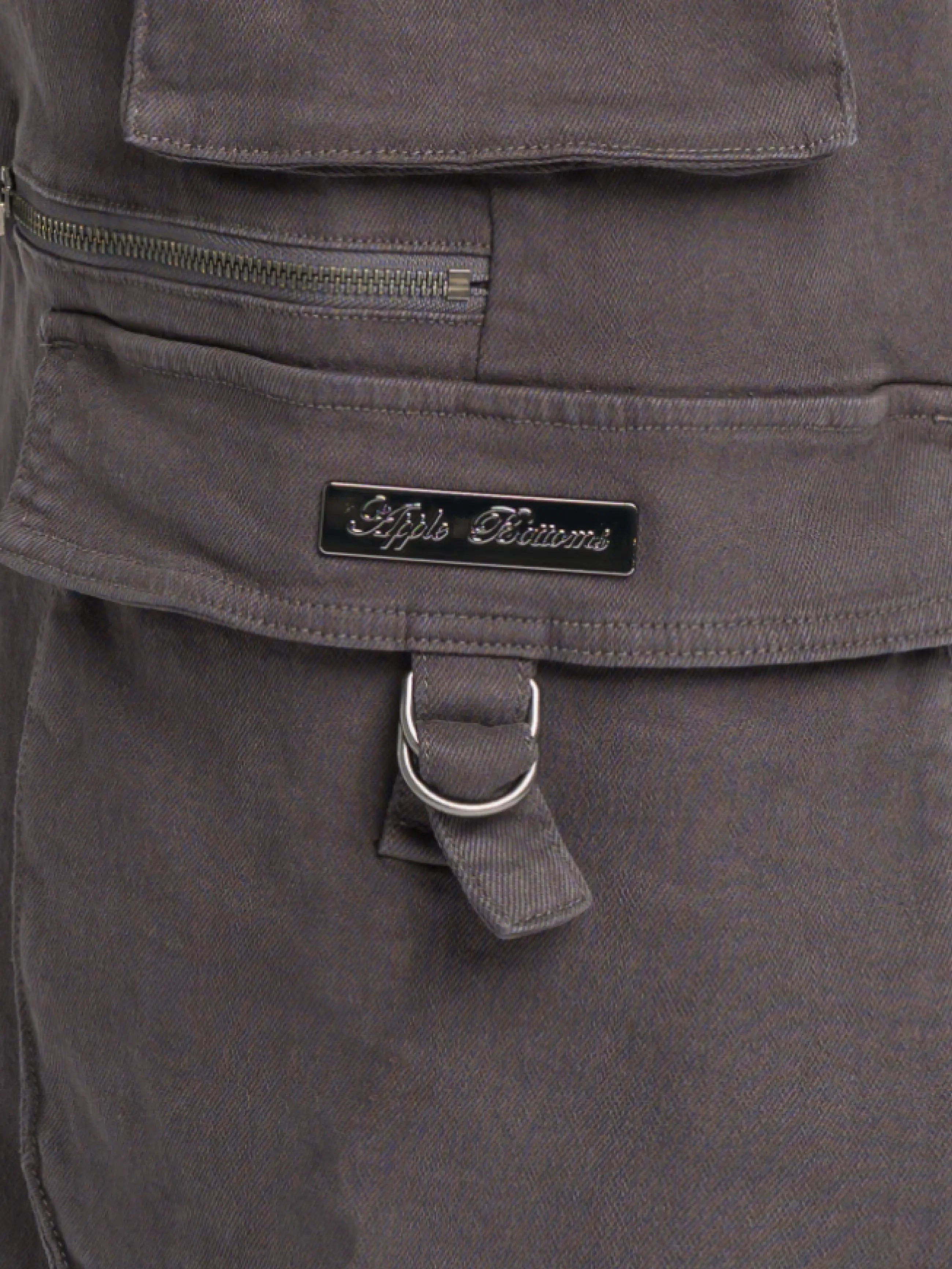 Pantalon cargo en sergé taille basse