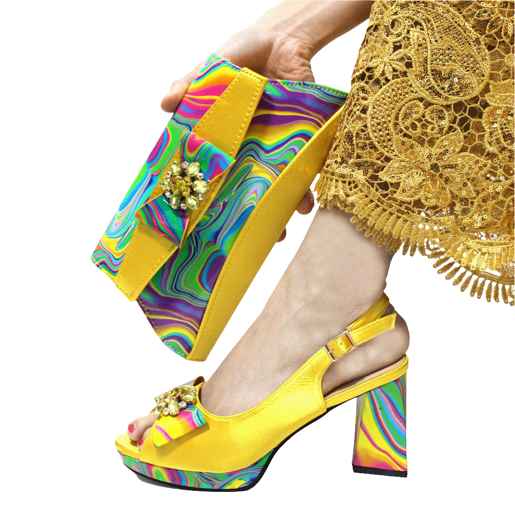 Ladies Shoes With Matching Bag Set - ED101