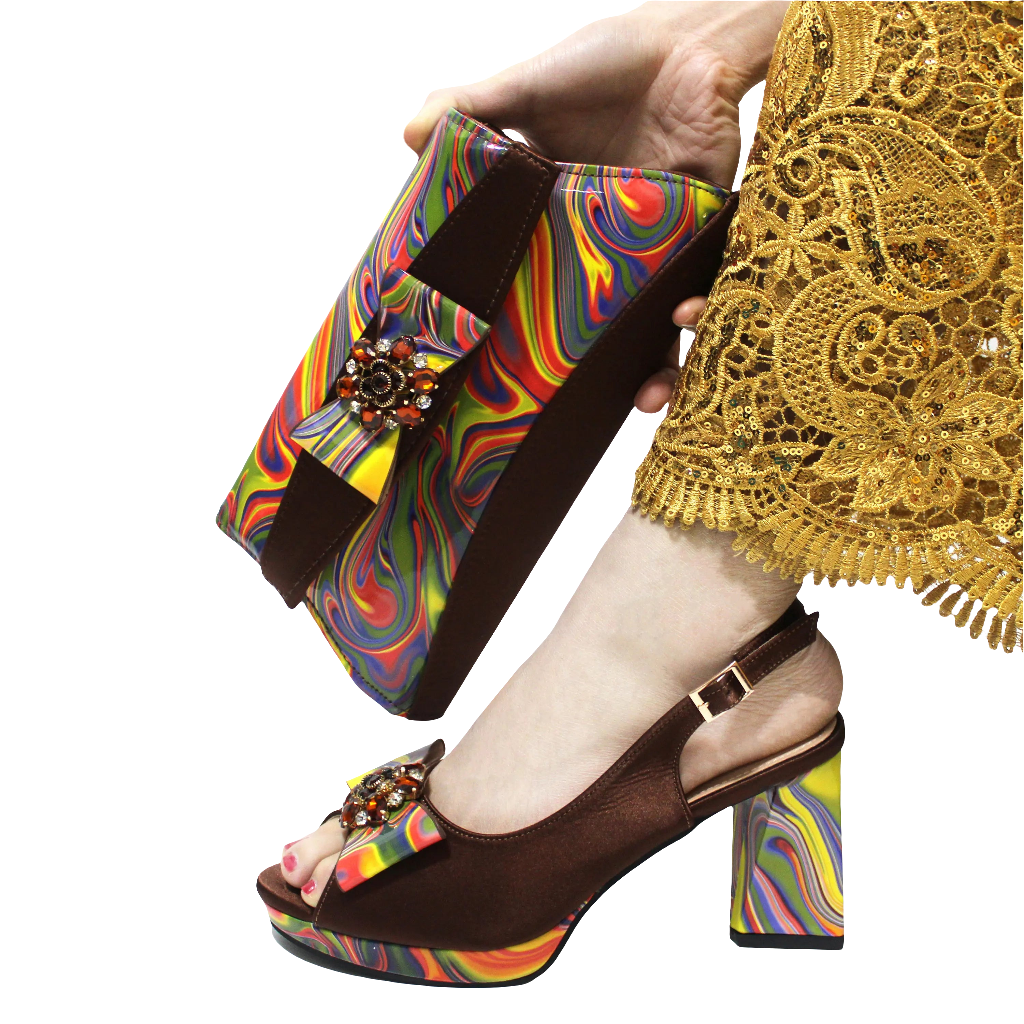 Ladies Shoes With Matching Bag Set - ED101