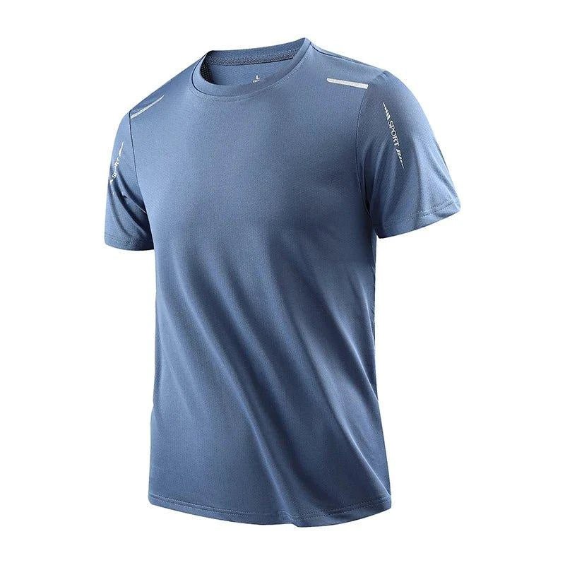 CHRLCK Men's Quick Dry Running T-Shirt Size M Breathable Outdoor Sports Tee Hiking Fishing Summer Essentials
