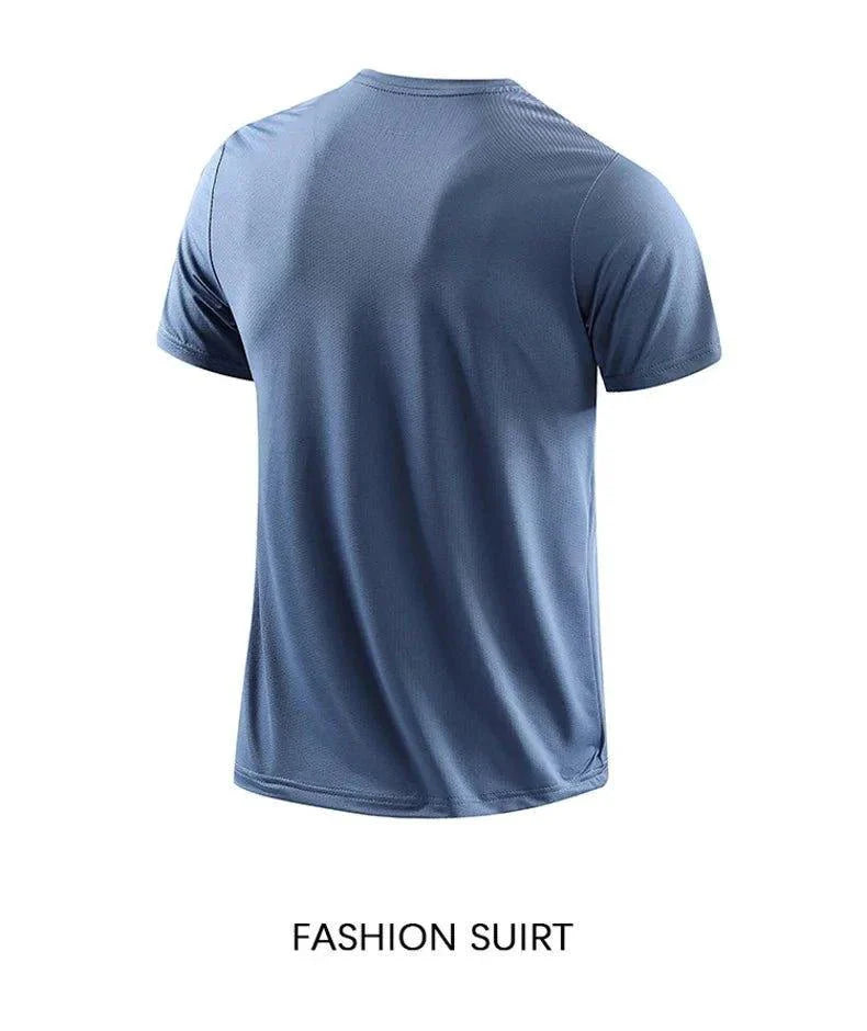 CHRLCK Men's Quick Dry Running T-Shirt Size M Breathable Outdoor Sports Tee Hiking Fishing Summer Essentials