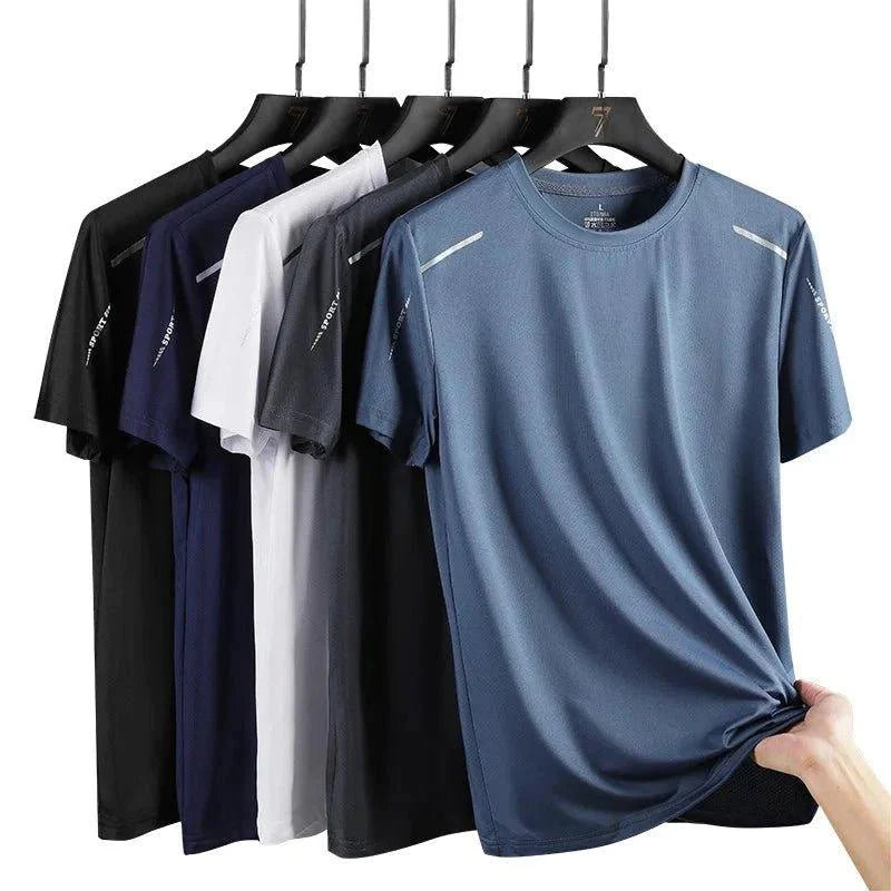 CHRLCK Men's Quick Dry Running T-Shirt Size M Breathable Outdoor Sports Tee Hiking Fishing Summer Essentials