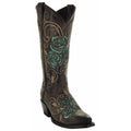 Turquoise Rose Inlaid Women's Cowgirl Boots (M50032)